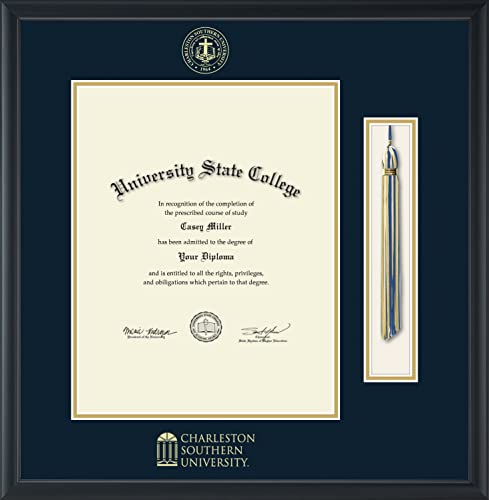 Charleston Southern University - Officially Licensed - Gold Embossed Tassel Diploma Frame - Document Size 11" x 14"