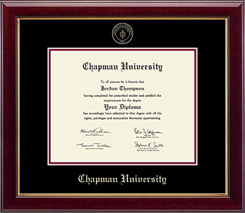 Church Hill Classics Chapman University - Gold Embossed - Featuring Gallery Moulding - Officially Licensed - Diploma Size 11" x 8.5"