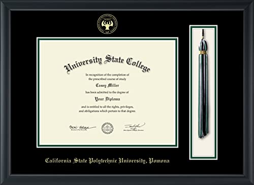 California State Polytechnic University, Pomona - Officially Licensed - Gold Embossed Tassel Diploma Frame - Document Size 11" x 8.5"