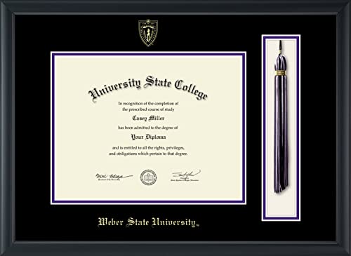 Weber State University - Officially Licensed - Gold Embossed Tassel Diploma Frame - Document Size 11" x 8.5"