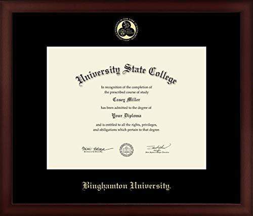 Binghamton University - Officially Licensed - Gold Embossed Diploma Frame - Document Size 11" x 8.5"