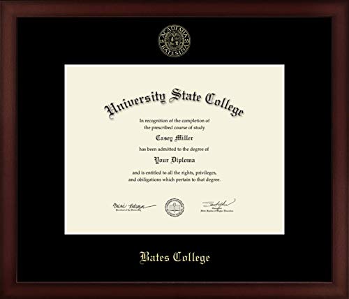 Bates College - Officially Licensed - Gold Embossed Diploma Frame - Document Size 11" x 8.5"