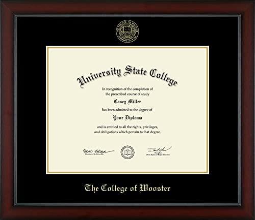 The College of Wooster - Officially Licensed - Gold Embossed Diploma Frame - Document Size 14" x 11"