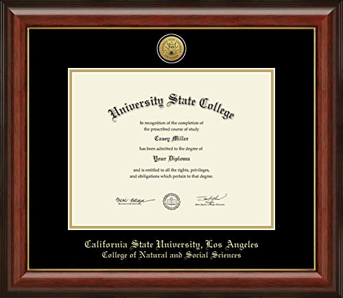 California State University Los Angeles College of Natural and Social Sciences - Officially Licensed - Gold Medallion Diploma Frame - Document Size 11" x 8.5"