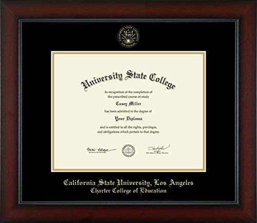 California State University Los Angeles Charter College of Education - Officially Licensed - Gold Embossed Diploma Frame - Document Size 11" x 8.5"