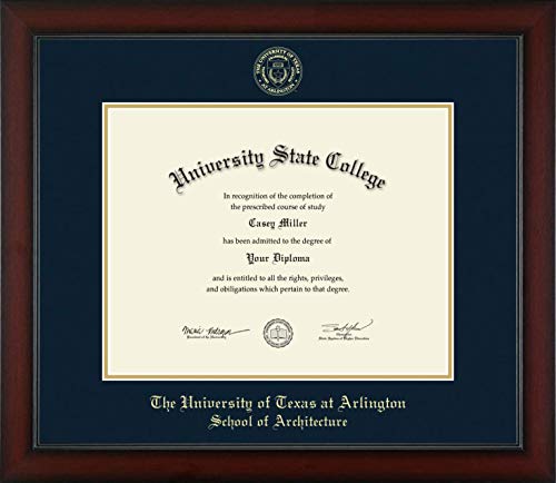 The University of Texas at Arlington School of Architecture - Officially Licensed - Gold Embossed Diploma Frame - Document Size 14" x 11"