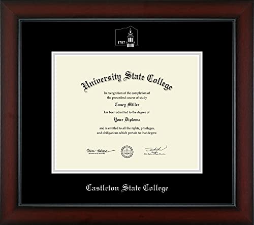 Castleton State College - Officially Licensed - Silver Embossed Diploma Frame - Document Size 10" x 8"