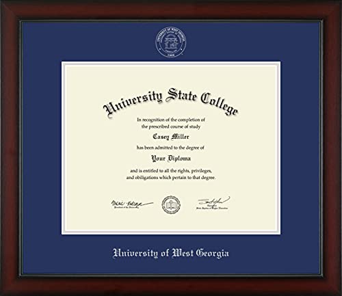 University of West Georgia - Officially Licensed - Silver Embossed Diploma Frame - Document Size 14" x 11"