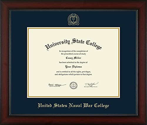 United States Naval War College - Officially Licensed - Gold Embossed Diploma Frame - Document Size 12" x 9"