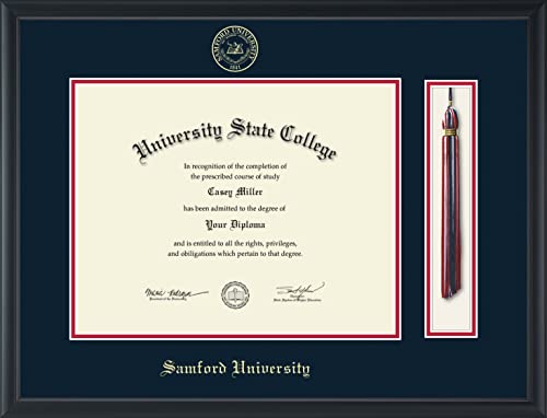 Samford University - Officially Licensed - Gold Embossed Tassel Diploma Frame - Document Size 14" x 11"