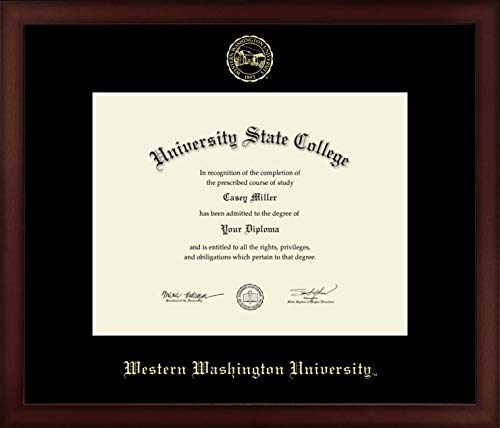 Western Washington University - Officially Licensed - Gold Embossed Diploma Frame - Document Size 11" x 8.5"