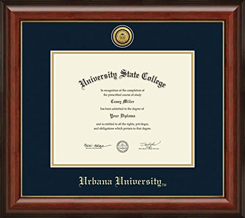 Urbana University - Officially Licensed - Pre-2015 Bachelor's - Gold Medallion Diploma Frame - Document Size 10" x 8"