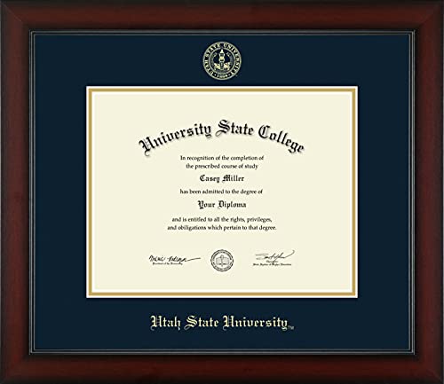 Utah State University - Officially Licensed - Gold Embossed Diploma Frame - Document Size 11" x 8.5"