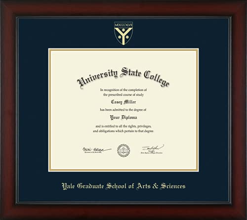 Yale University Graduate School of Arts and Sciences - Officially Licensed - Gold Embossed Diploma Frame - Document Size 12.625" x 10.313"