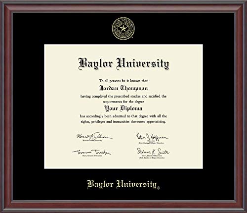 Church Hill Classics Baylor University - Gold Embossed - Featuring Studio Moulding - Officially Licensed - Diploma Size 14" x 11"