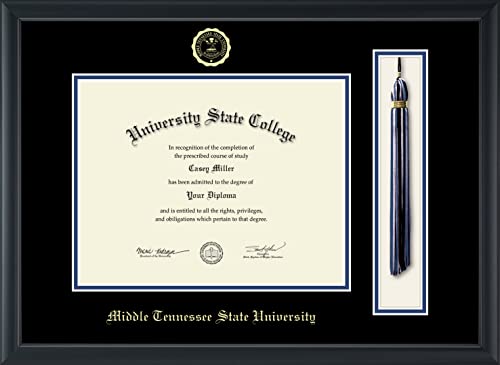 Middle Tennessee State University - Officially Licensed - Gold Embossed Tassel Diploma Frame - Document Size 11" x 8.5"