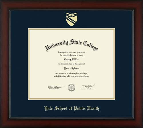 Yale University School of Public Health - Officially Licensed - Gold Embossed Diploma Frame - Document Size 12.625" x 10.313"