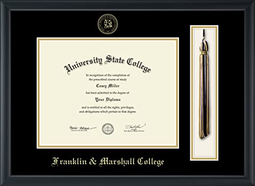 Franklin & Marshall College - Officially Licensed - Gold Embossed Tassel Diploma Frame - Document Size 11" x 8.5"