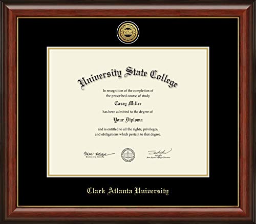 Clark Atlanta University - Officially Licensed - PhD - Gold Medallion Diploma Frame - Document Size 15" x 12"