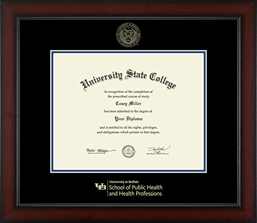 University at Buffalo School of Public Health and Health Professions - Officially Licensed - Gold Embossed Diploma Frame - Document Size 12.5" x 9.75"