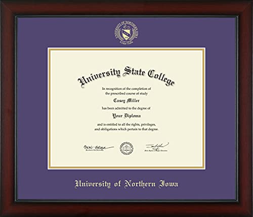 University of Northern Iowa - Officially Licensed - Master's - Gold Embossed Diploma Frame - Document Size 13" x 10"