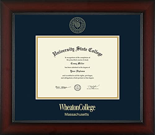 Wheaton College in Massachusetts - Officially Licensed - Pre-Spring 2021 Bachelor's - Gold Embossed Diploma Frame - Document Size 8" x 6"