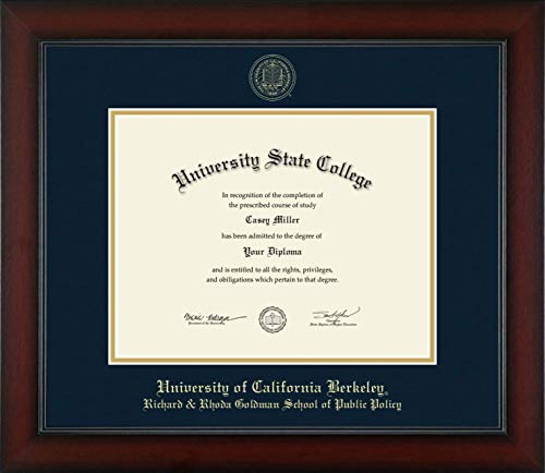 University of California Berkeley Richard & Rhoda Goldman School of Public Policy - Officially Licensed - Gold Embossed Diploma Frame - Document Size 11" x 8.5"