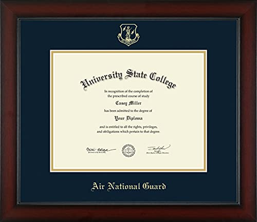 Air National Guard - Officially Licensed - Gold Embossed Certificate Frame - Document Size 11" x 8.5"