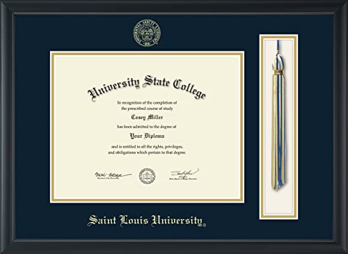 Saint Louis University - Officially Licensed - Gold Embossed Tassel Diploma Frame - Document Size 11" x 8.5"