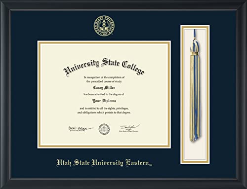 Utah State University Eastern - Officially Licensed - Gold Embossed Tassel Diploma Frame - Document Size 10" x 8"