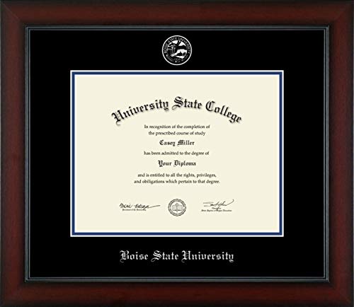 Boise State University - Officially Licensed - Silver Embossed Diploma Frame - Document Size 11" x 8.5"