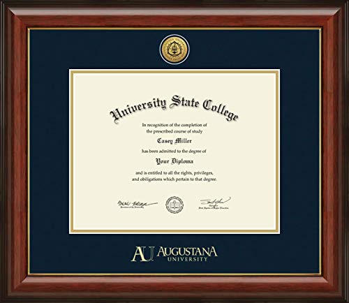 Augustana University - Officially Licensed - Gold Medallion Diploma Frame - Document Size 11" x 8.5"