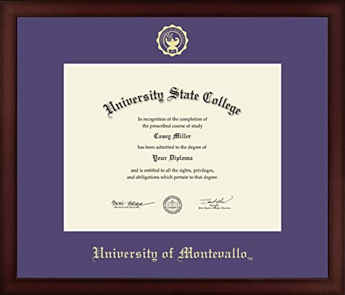 University of Montevallo - Officially Licensed - Gold Embossed Diploma Frame - Document Size 11" x 8.5"