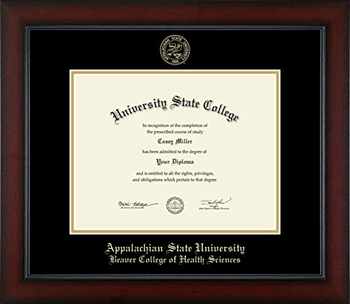 Appalachian State University Beaver College of Health Sciences - Officially Licensed - Gold Embossed Diploma Frame - Document Size 11" x 8.5"