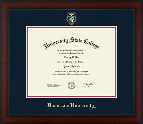 Duquesne University - Officially Licensed - PhD - Gold Embossed Diploma Frame - Document Size 14" x 11"