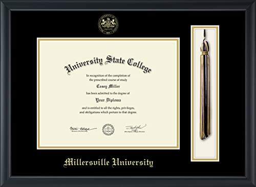 Millersville University of Pennsylvania - Officially Licensed - Gold Embossed Tassel Diploma Frame - Document Size 11" x 8.5"