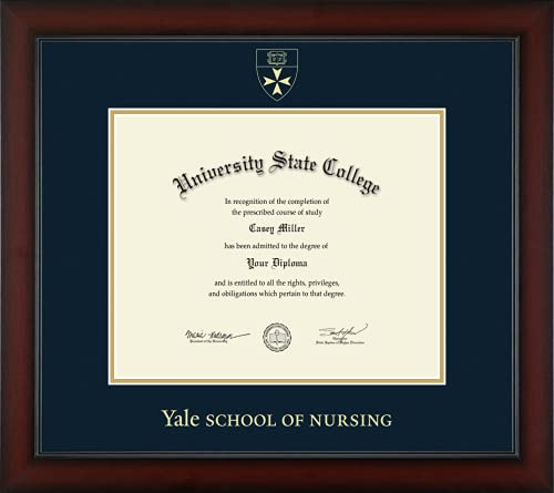 Yale University School of Nursing - Officially Licensed - Gold Embossed Diploma Frame - Document Size 12.625" x 10.313"