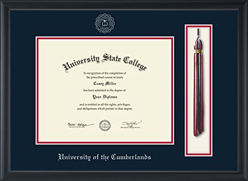 University of the Cumberlands - Officially Licensed - Silver Embossed Tassel Diploma Frame - Document Size 11" x 8.5"