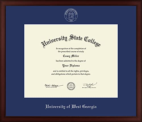 University of West Georgia - Officially Licensed - Silver Embossed Diploma Frame - Document Size 14" x 11"