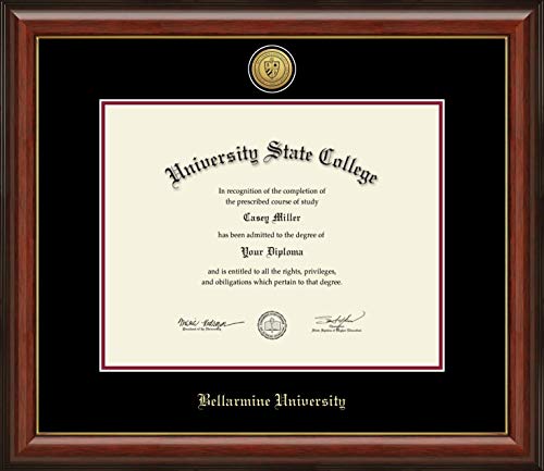 Bellarmine University - Officially Licensed - Gold Medallion Diploma Frame - Document Size 14" x 11"