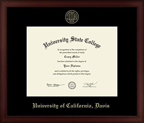 University of California Davis - Officially Licensed - Gold Embossed Diploma Frame - Document Size 11" x 8.5"