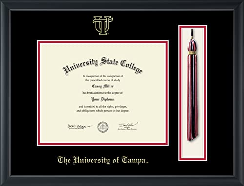 University of Tampa - Officially Licensed - Gold Embossed Tassel Diploma Frame - Document Size 10" x 8"