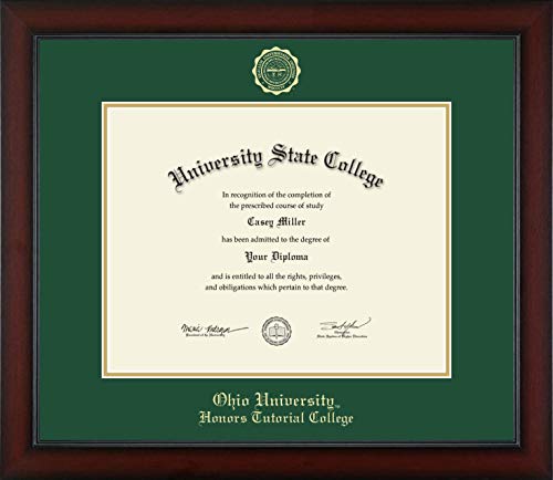 Ohio University Honors Tutorial College - Officially Licensed - Bachelor's/Master's - Gold Embossed Diploma Frame - Document Size 14" x 11"