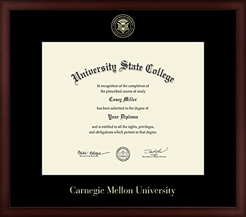 Carnegie Mellon University - Officially Licensed - Gold Embossed Diploma Frame - Document Size 17" x 14"