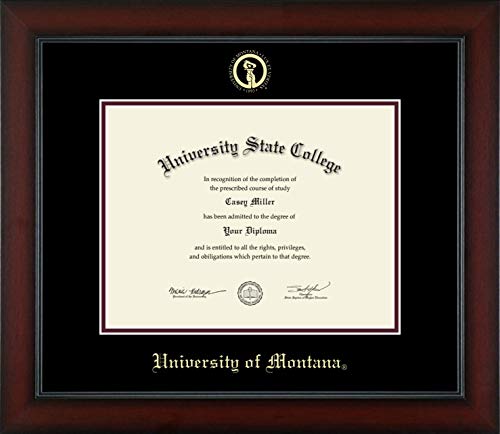 University of Montana Missoula - Officially Licensed - Gold Embossed Diploma Frame - Document Size 11" x 8.5"