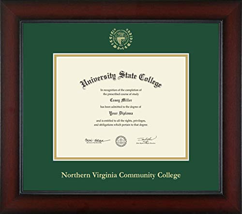 Northern Virginia Community College - Officially Licensed - Gold Embossed Diploma Frame - Document Size 9" x 7"