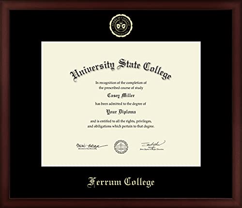 Ferrum College - Officially Licensed - Gold Embossed Diploma Frame - Document Size 14" x 11"