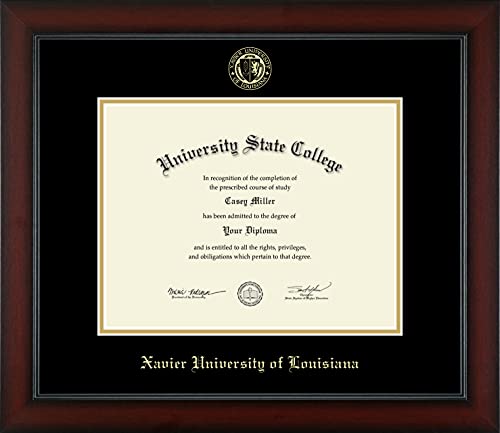 Xavier University of Louisiana - Officially Licensed - Bachelor's/Master's - Gold Embossed Diploma Frame - Document Size 11" x 8.5"