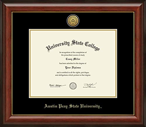 Austin Peay State University - Officially Licensed - Gold Medallion Diploma Frame - Document Size 11" x 8.5"