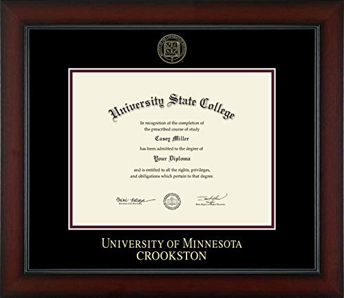 University of Minnesota Crookston - Officially Licensed - Gold Embossed Diploma Frame - Document Size 11" x 8.5"